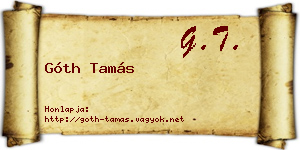 Góth Tamás névjegykártya