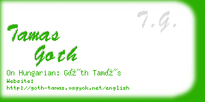 tamas goth business card