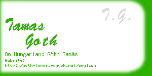tamas goth business card